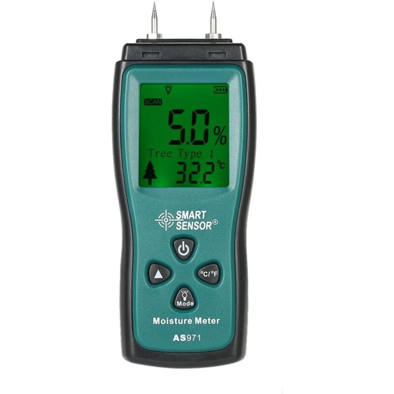 Mini manomètre numérique LCD portable pour bois humide, détecteur d'humidité, sonde à 2 broches, plage de mesure 2 % à 70 %