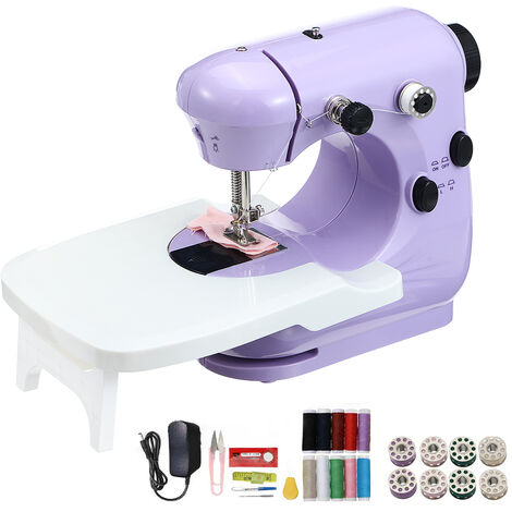 Mini máquina de coser eléctrica, máquina de coser portátil para el hogar Máquina de coser ligera y portátil para principiantes, niños, bricolaje, viajes