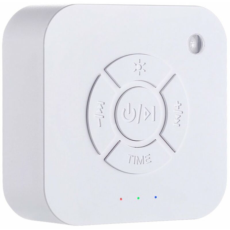 

Mini maquina de sonido de ruido blanco, calmante para dormir con 9 sonidos relajantes, temporizador de luz de respiracion, carga USB para viajes de