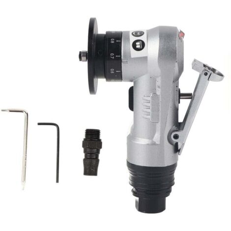 Mini máquina neumática para biselar: herramienta de corte recta y ajustable a 45°, compacta y precisa para metales.