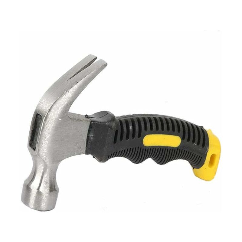 

Mini martillo: martillo de seguridad de acero inoxidable, martillo de clavija corta, mango antichoque, martillo de carpintero multifunción de acero