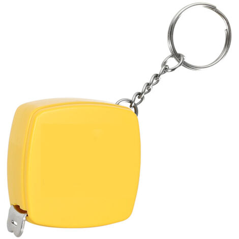Mini-Maßband mit Kunststoffschlüssel und gelbem