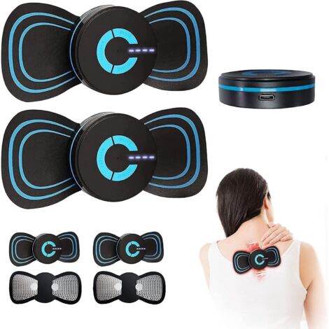 Mini masseur de cou sans fil pour la relaxation musculaire des jambes, des genoux, du dos et du cou (2 unités) - AquaForge