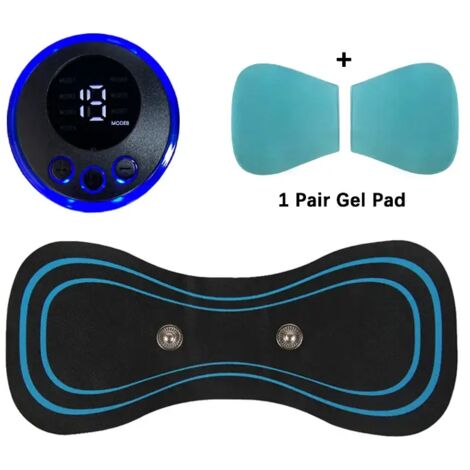 Mini masseur électrique pour la nuque avec écran LCD, 8 modes de massage cervical, patch pour soulager les douleurs musculaires, masseur corporel portable00166-AquaForge
