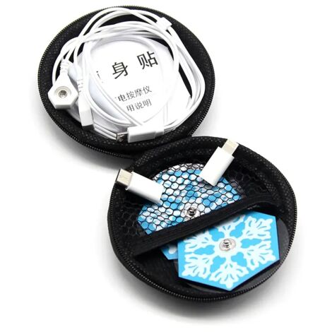 Mini masseur portable à impulsions pour téléphone portable, contrôle par téléphone portable, stimulateur musculaire EMS à électrodes, thérapie de massage du dos04471-AquaForge