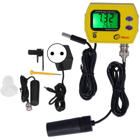 Mini medidor de pH de alta precisión, analizador de TDS, sonda reemplazable, compensación automática de temperatura (0,00–14,00 pH), carcasa de plástico de 75 x 55 mm, para acuarios y agua.