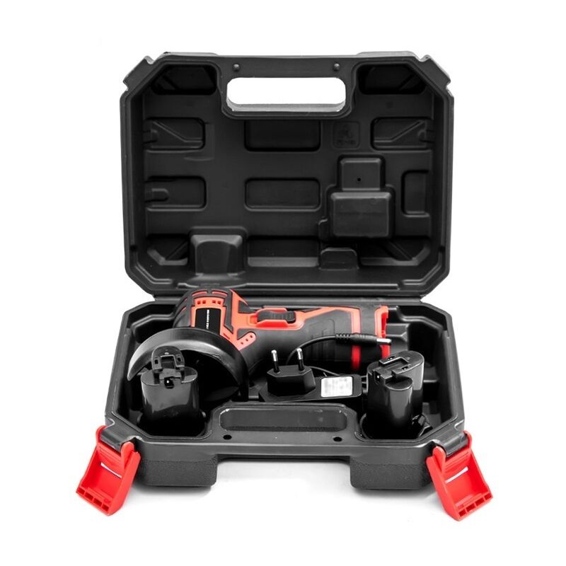 Mini meuleuse d'angle à batterie au lithium 12 V 3 pouces - Outil à tronçonner - Outil à main - 12 000 tr/min - Ponceuse électrique (rouge)