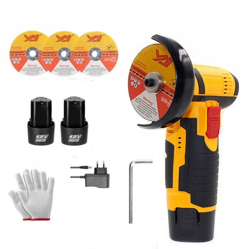 Mini meuleuse d'angle rechargeable à brosse 12 v, meuleuse d'angle à batterie au lithium, machine à polir, machine de découpe, meuleuse d'angle,