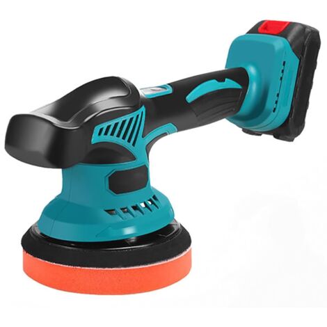 Mini meuleuse d'angle sans fil, polisseuse sans fil 21 V, vitesse réglable, polissage excentrique externe, avec 2 batteries