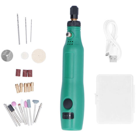 Mini Meuleuse électrique 3 Vitesses Stylo de Meulage électrique sans Fil à Vitesse Variable pour le Bricolage