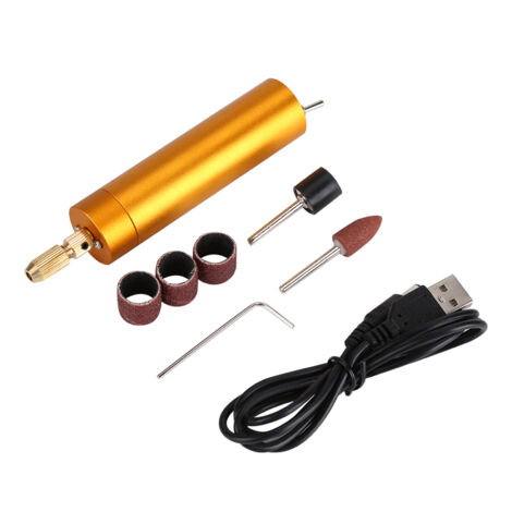 Mini Meuleuse Électrique USB avec Kit 180 Pièces - Idéal pour Gravure, Polissage et Coupe de Précision - Accessoires Complets - KZQ