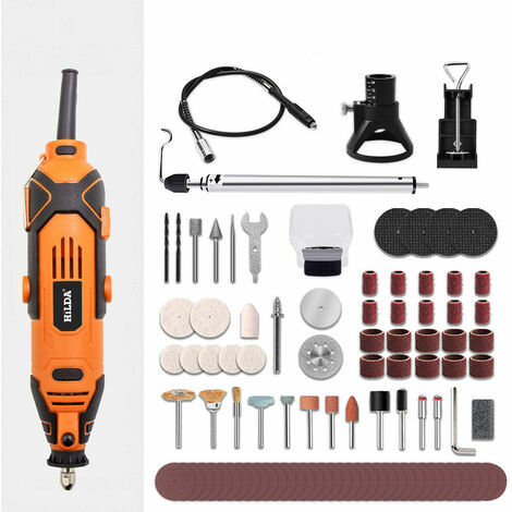 Mini meuleuse, meuleuse électrique 200 W, kit d'outils rotatifs multifonctions Mini outil multifonction avec 92 accessoires pour travaux de coupe/ponage/polissage de bricolage