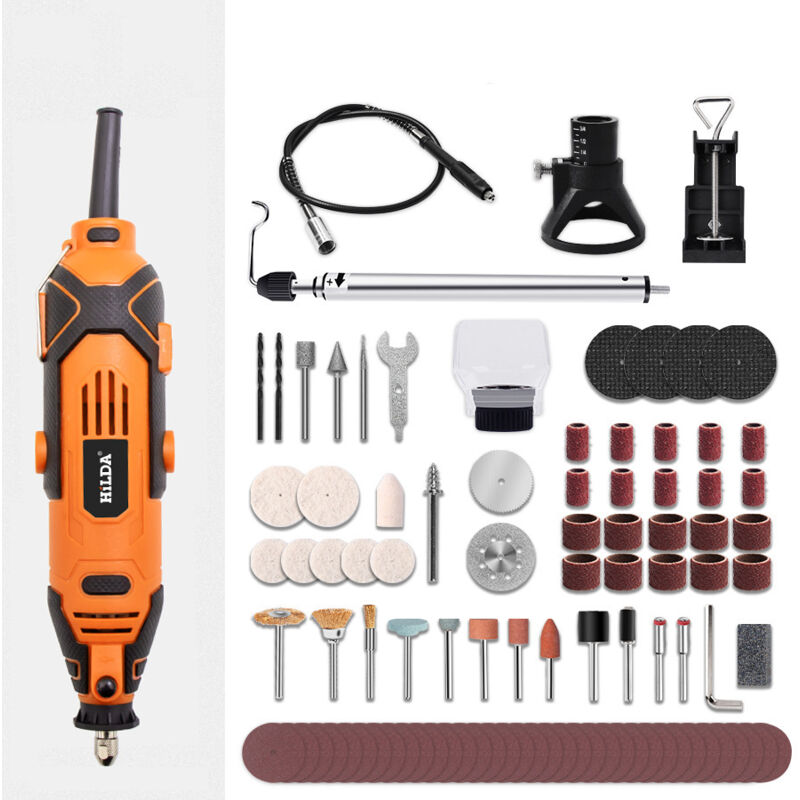 Mini meuleuse, meuleuse électrique 200 W, kit d'outils rotatifs multifonctions Mini outil multifonction avec 92 accessoires pour travaux de