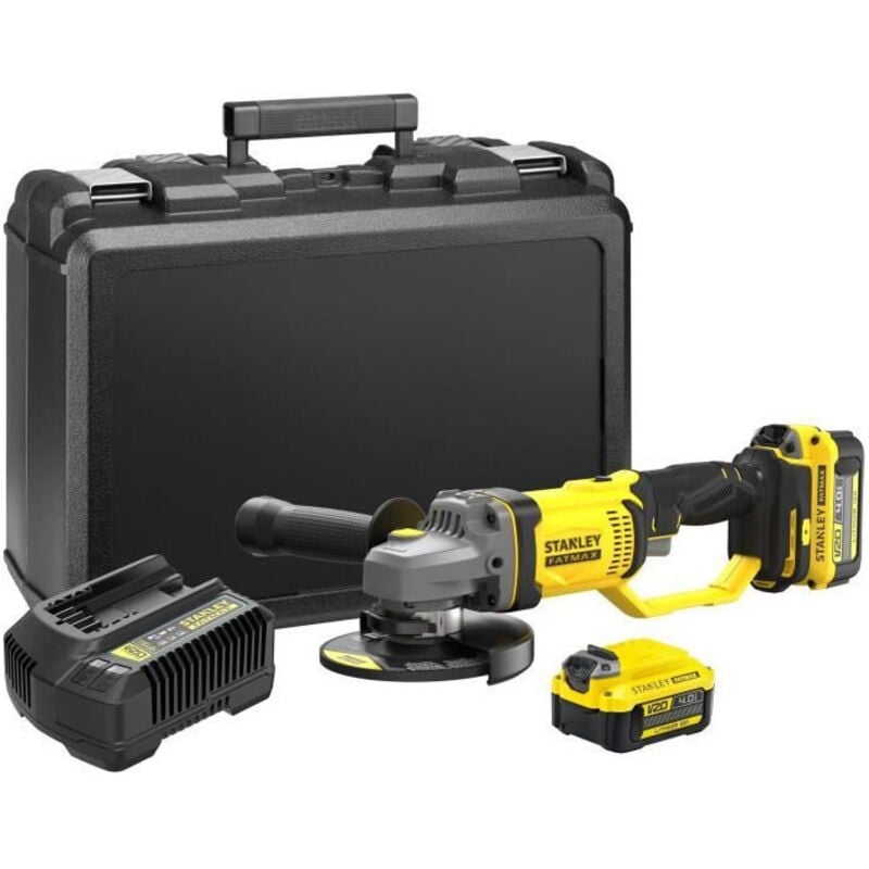 Stanley - meuleuse d'angle 125mm 18V V20 2x4.0Ah SFMCG400M2K