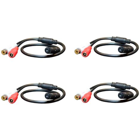 MINI MICROFONO ESTERNO PER TELECAMERA DVR VIDEOSORVEGLIANZA MONITOR DVR AUDIO 4 PEZZI
