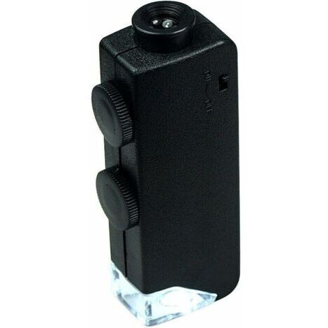Mini Microscope 60X-100X Zoom Illuminé Bijoutiers Loupe pour Bijoux Pièces Gemmes Timbres Montres Pierres