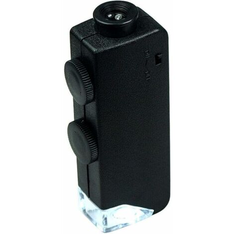 Mini microscopio con zoom 60X-100X, lente d'ingrandimento illuminata per gioielli, monete, gemme, francobolli, orologi, pietre