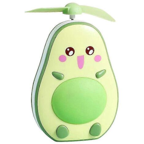 Mini miroir de poche en forme d'avocat, ventilateur de maquillage avec lumière intégrée, rechargeable