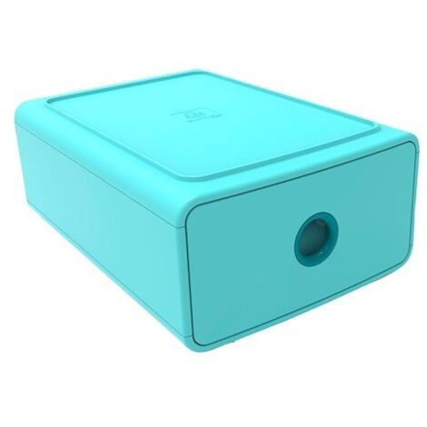 Mini module de classement Exacompta Tiny Box gamme Skandi - 1 tiroir - bleu glacé