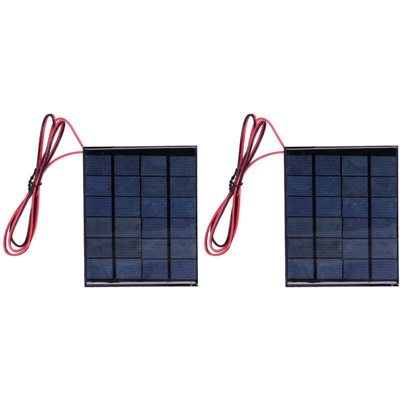 Mini Module d'énergie solaire, panneau époxy avec câble de 100cm, accessoires électroniques, DC 6V 2W, 2 pièces
