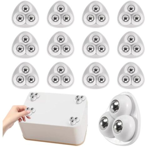 Mini-Möbelrollen – 12er-Pack, 360° drehbar, geräuscharm und mit Kugellagern ausgestattet, geeignet für Möbel.