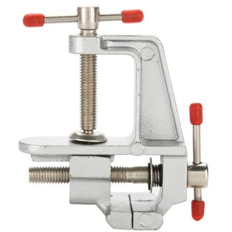 Mini morsa da tavolo in lega di alluminio per hobby, gioielleria e modellismo con ganasce regolabili