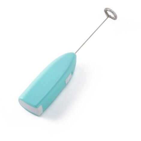 Mini mousseur à lait électrique manuel bleu, idéal pour le café latte, les œufs et autres boissons. Fonctionne sur piles (1 pièce).