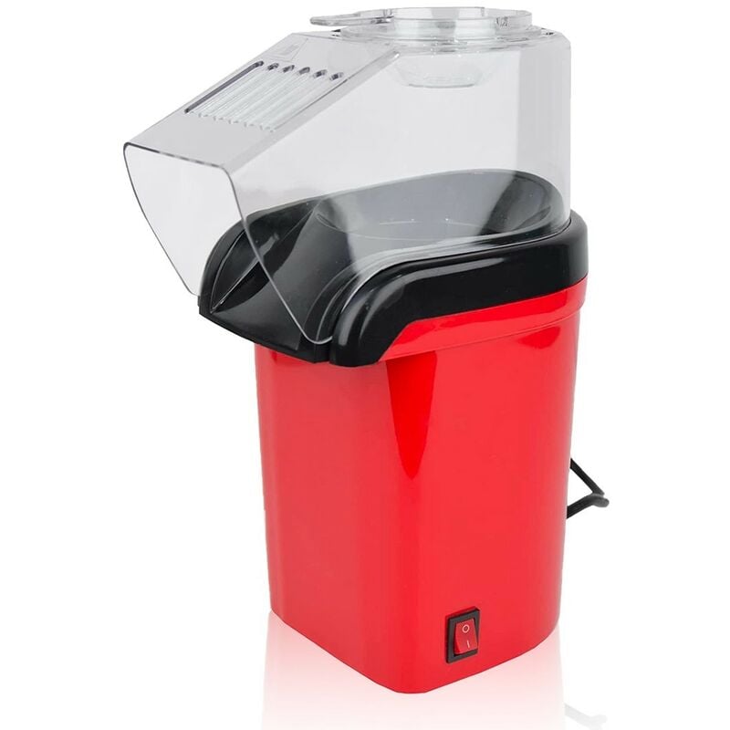 Mediawave Store - Mini máquina de palomitas de aire eléctrica 416371 Potencia 1200W taza medidora Color: Rojo