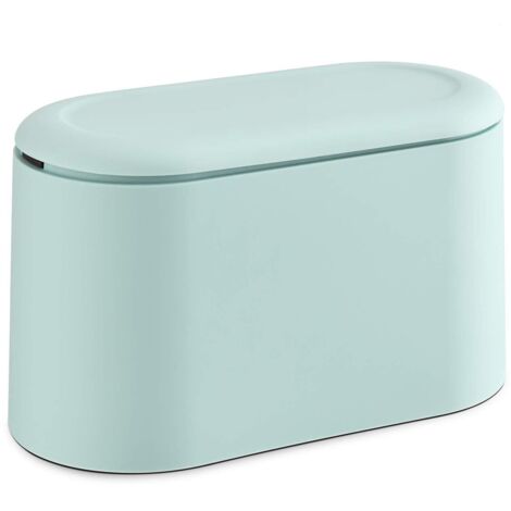Mini-Mülleimer mit blauem Deckel 22  11  13 cm 1 kleiner Schreibtisch-Mülleimer kleiner Tisch-Mülleimer