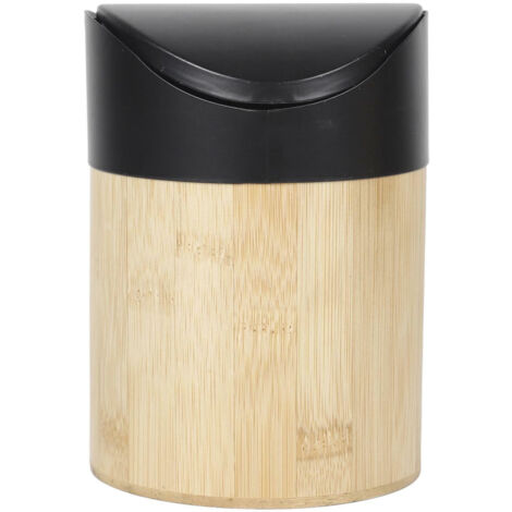 MINI-MÜLLTONNE 1L Bambus schwarz 11,8 × 11,8 x 17 cm
