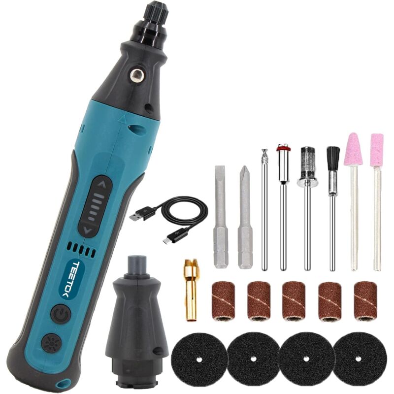 Mini Outil Multi-fonction, batterie Li-ion 4.0V Broyeur polyvalent avec réglage de vitesse variable, outil rotatif pour de nombreux projets créatifs