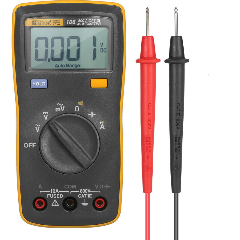 Mini multimètre de poche multimètre numérique voltmètre portatif ampèremètre portable voltmètre mètre universel mesurant la tension ca/cc courant