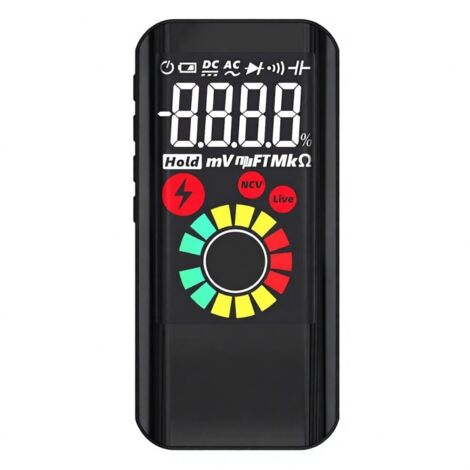 Mini multimetro digitale compatto e intelligente con NCV, tester multifunzionale per la misurazione di tensione AC/DC, resistenza, capacità, strumenti di misurazione elettrica