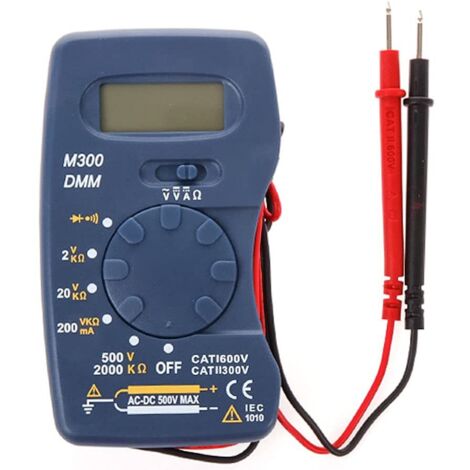Mini multimetro digitale Tester tascabile universale Voltmetro Amperometro Ohm Tester