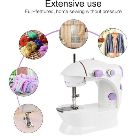 Mini-Nähmaschine für Anfänger, tragbare Nähmaschine mit zwei Geschwindigkeiten, Nähset für Zuhause, Reisen