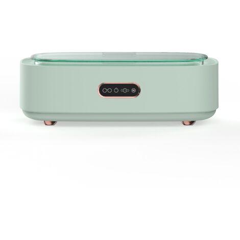 Mini nettoyeur ultrasonique vert pour bijoux et prothèses dentaires, avec fonctions de nettoyage pour pièces de monnaie et lunettes
