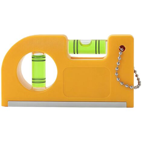Mini Niveau à Bulle Magnétique de Poche, Niveau Aimanté Compact avec 2 Fioles Haute Précision Horizontale/Verticale, Petit Niveaux à Bulle Portable avec Base Magnétique Puissante