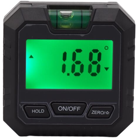 Mini Niveau Numérique Magnétique - Rapporteur d'Angle Digital avec Base Aimantée pour Charpente, Maçonnerie et Menuiserie - Boîtier Compact ABS Noir