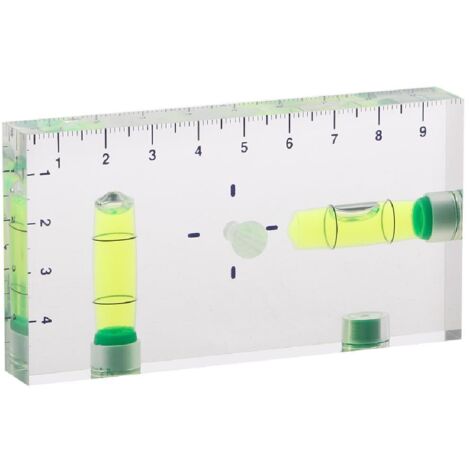 Mini nivel de burbuja magnético transparente de alta precisión bidireccional de 95 x 51 x 13 mm