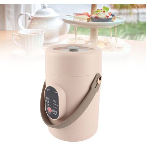 Mini olla a presión eléctrica portátil con tapa transparente, 500 W, ABS, enchufe europeo, 220 V, para arroz, huevos, gachas y función de mantenimiento de calor de 12 horas.
