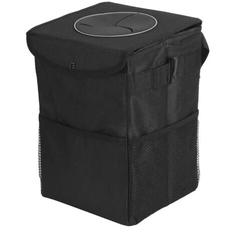 Mini organizer compatto per cestino della spazzatura per auto, nero (8293)
