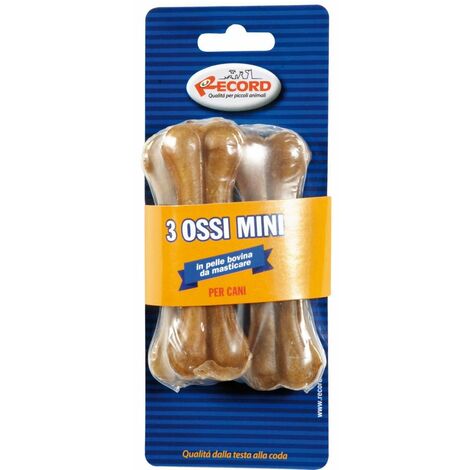 Mini os naturels en cuir de vachette traité thermiquement pour chiens