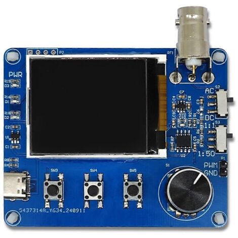 Mini oscilloscope simple avec écran couleur TFT 1,8 pouce, bleu