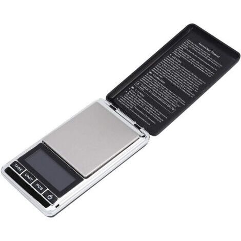 Mini outil de mesure de pesage électronique numérique LCD, balance alimentaire pour la cuisson à domicile, argent, petit matériau ABS Portable (200g/0.01g)