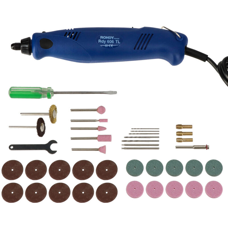 Outil multifonctions Mini - 90 w - 40 accessoires - Perçage - Fraisage - Meulage - Gravure - Coupe - Rondy