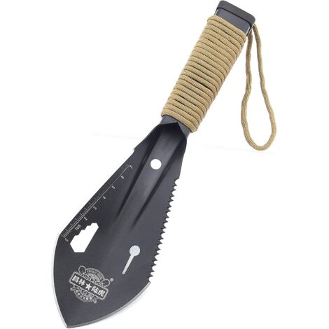 Mini Pala Multiusos Portátil MINKUROW, Pala Multifuncional Para Exteriores Para Cavar Verduras Silvestres, Herramientas De Jardinería Y Flores, Negro