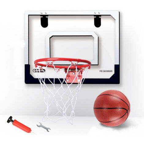 Mini panier de basket pour enfants et adultes, mini panier de basket d'intérieur pour porte murale et chambre à coucher, bureau avec 1 ballon de basket.