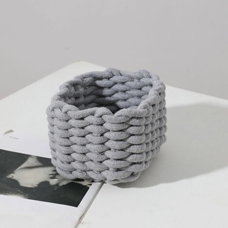 Mini panier de rangement pliable 18 x 14 x 13 cm - Panier de rangement multifonction (coiffeuse, bureau, voyage)
