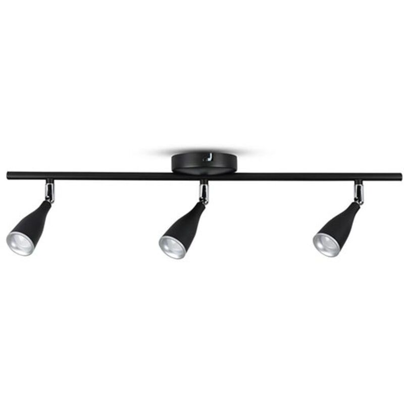 V-TAC Faretto LED da Muro Triplo 13,5W con Testa Orientabile Colore Nero Bianco Caldo IP20
