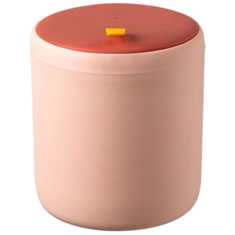 Mini papelera, papeleras de escritorio, papeleras domésticas, papeleras de plástico para mesa, material de oficina, papeleras varias, barril, caja rosa